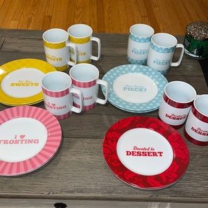 16-Piece Cake Boss Dessertware Set (8 Mugs & 8 Plates)